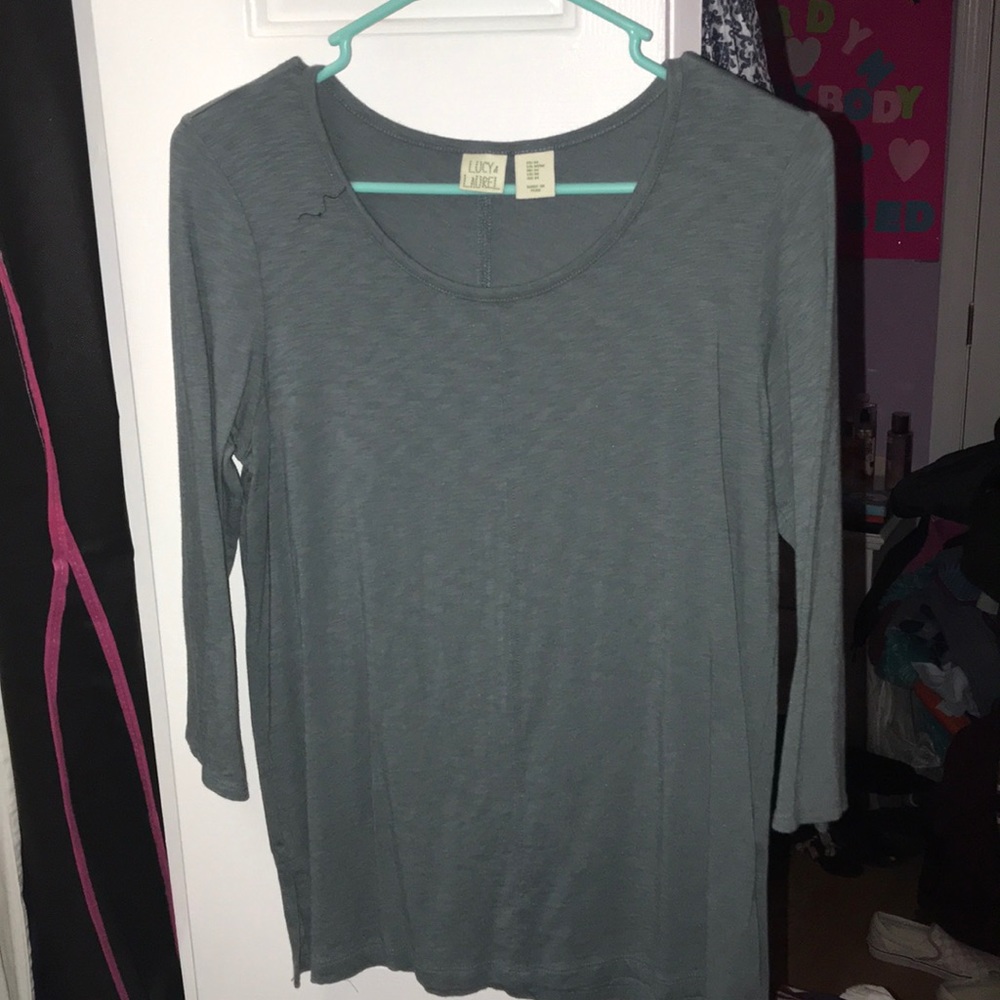 LUCY & LAUREL 3-Quarter Sleeve Top MEDIUM
